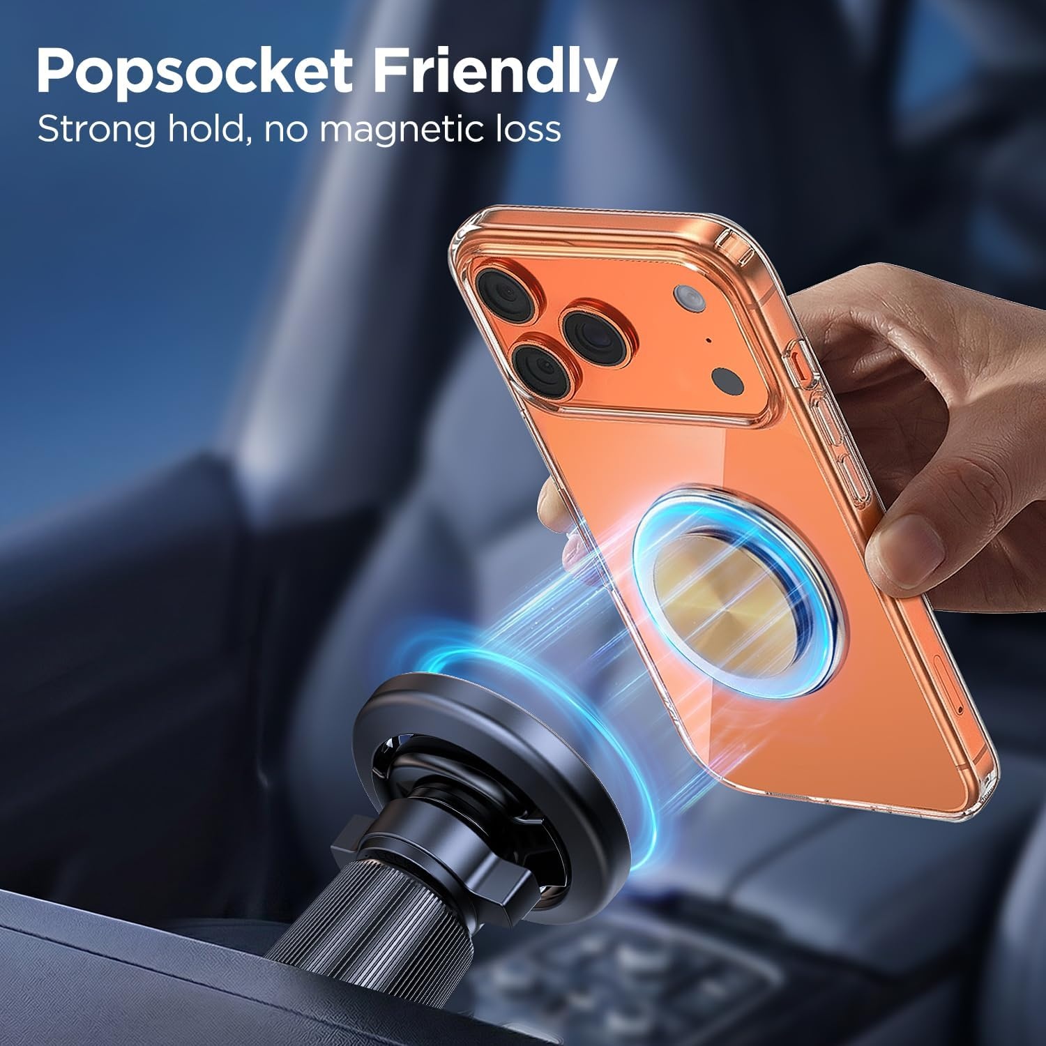 image:imageMiracase Car Phone Holder for Magsafe Strong Magnets Magnetic Phone Holders for Your Car 360Adjustable Air Vent Hands Free Cell Phone Mount Cradle Fit iPhone 1712 amp All Smartphones Carbon FiberCarbon Fiber Black