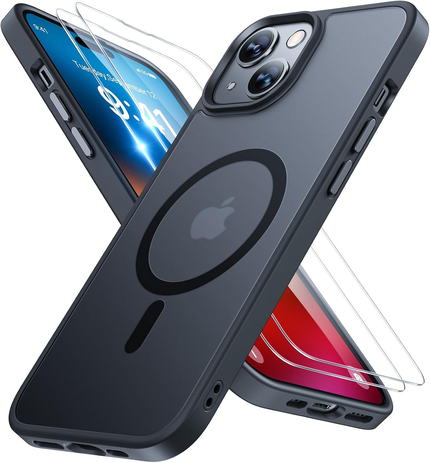 image:imageMiracase for iPhone 16 Pro Matte Series Case Magnetic OrangeBlack
