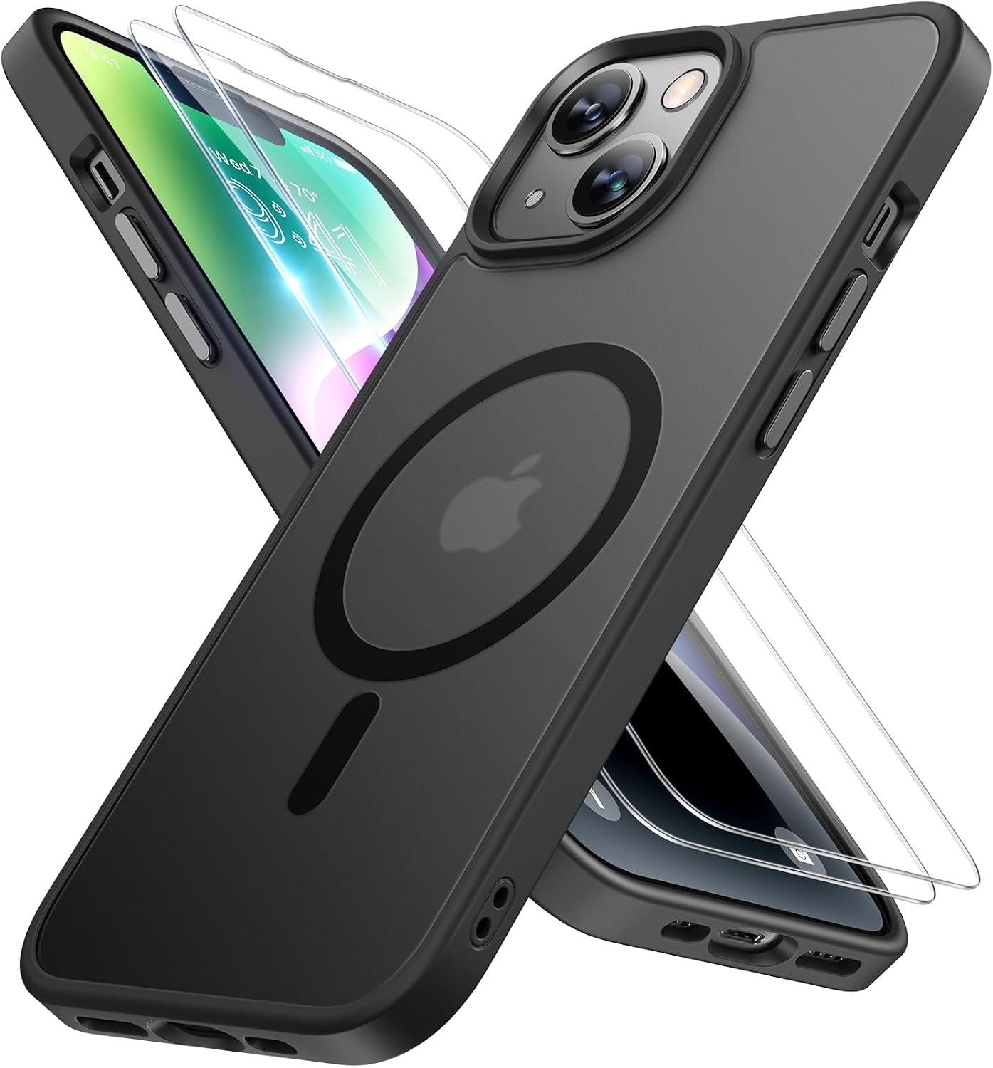 image:imageMiracase for iPhone 16 Pro Matte Series Case Magnetic OrangeBlack