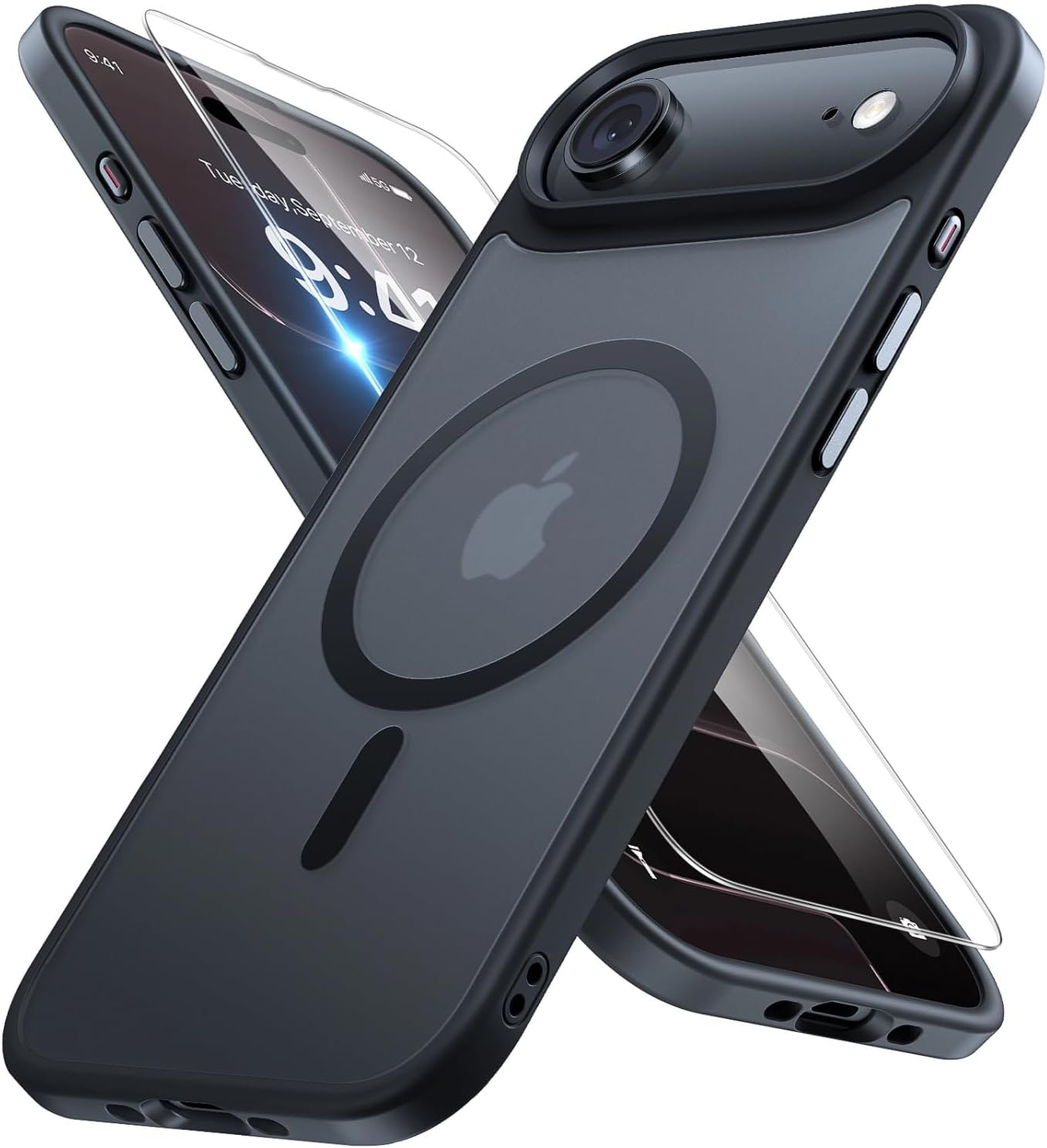 image:imageMiracase for iPhone 16 Pro Matte Series Case Magnetic OrangeBlack