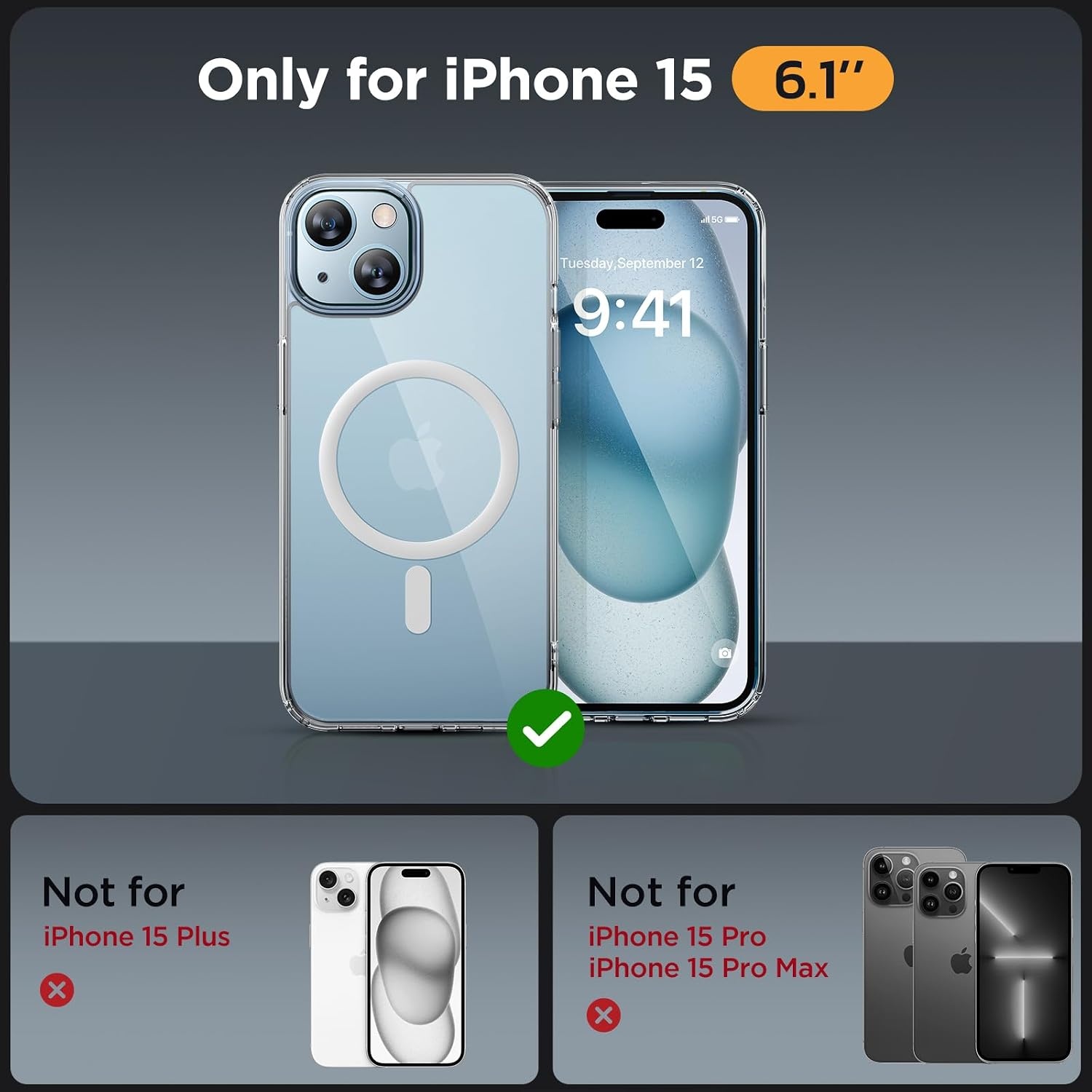 image:imageMiracase for iPhone 16 Pro Matte Series Case Magnetic OrangeClear