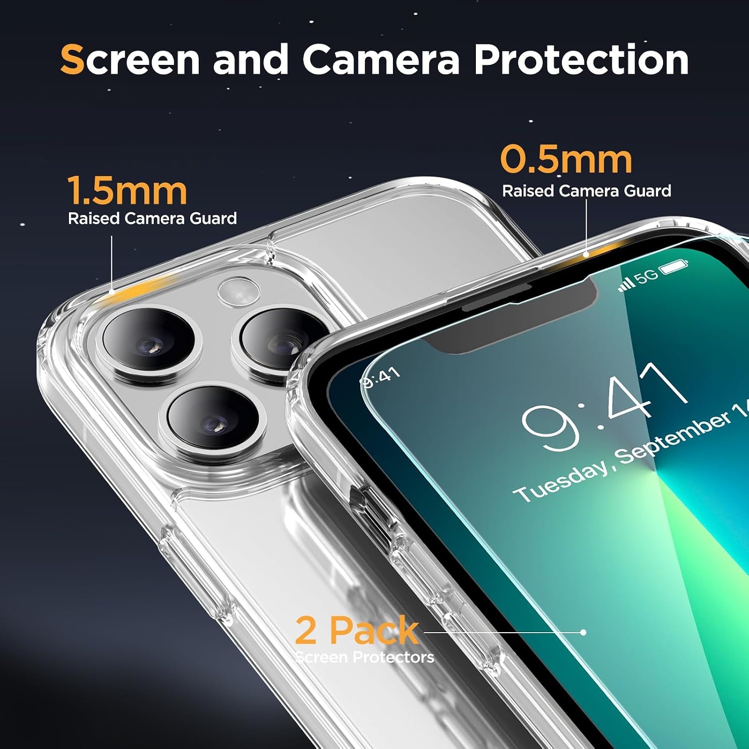 image:imageMiracase for iPhone 16 Pro Matte Series Case Magnetic OrangeClear