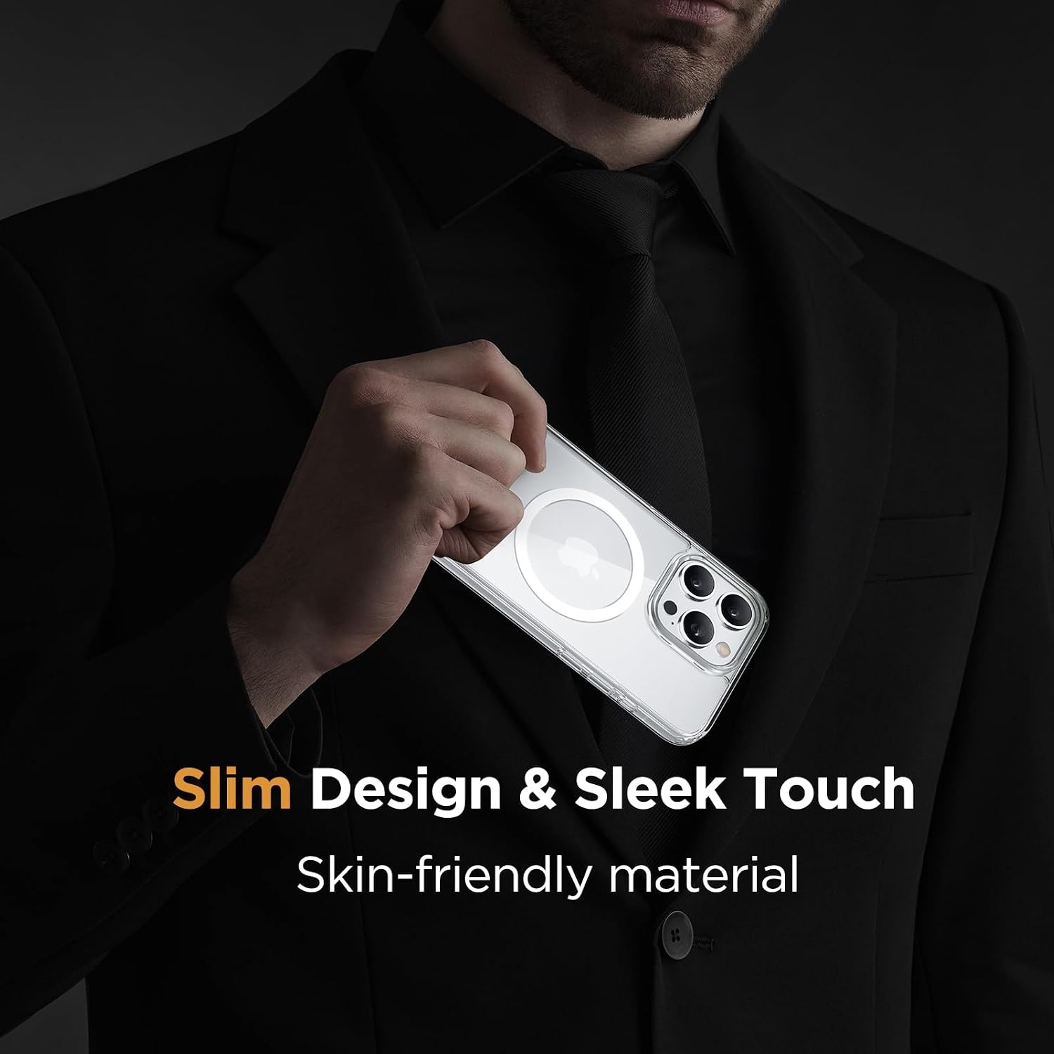 image:imageMiracase for iPhone 16 Pro Matte Series Case Magnetic OrangeClear