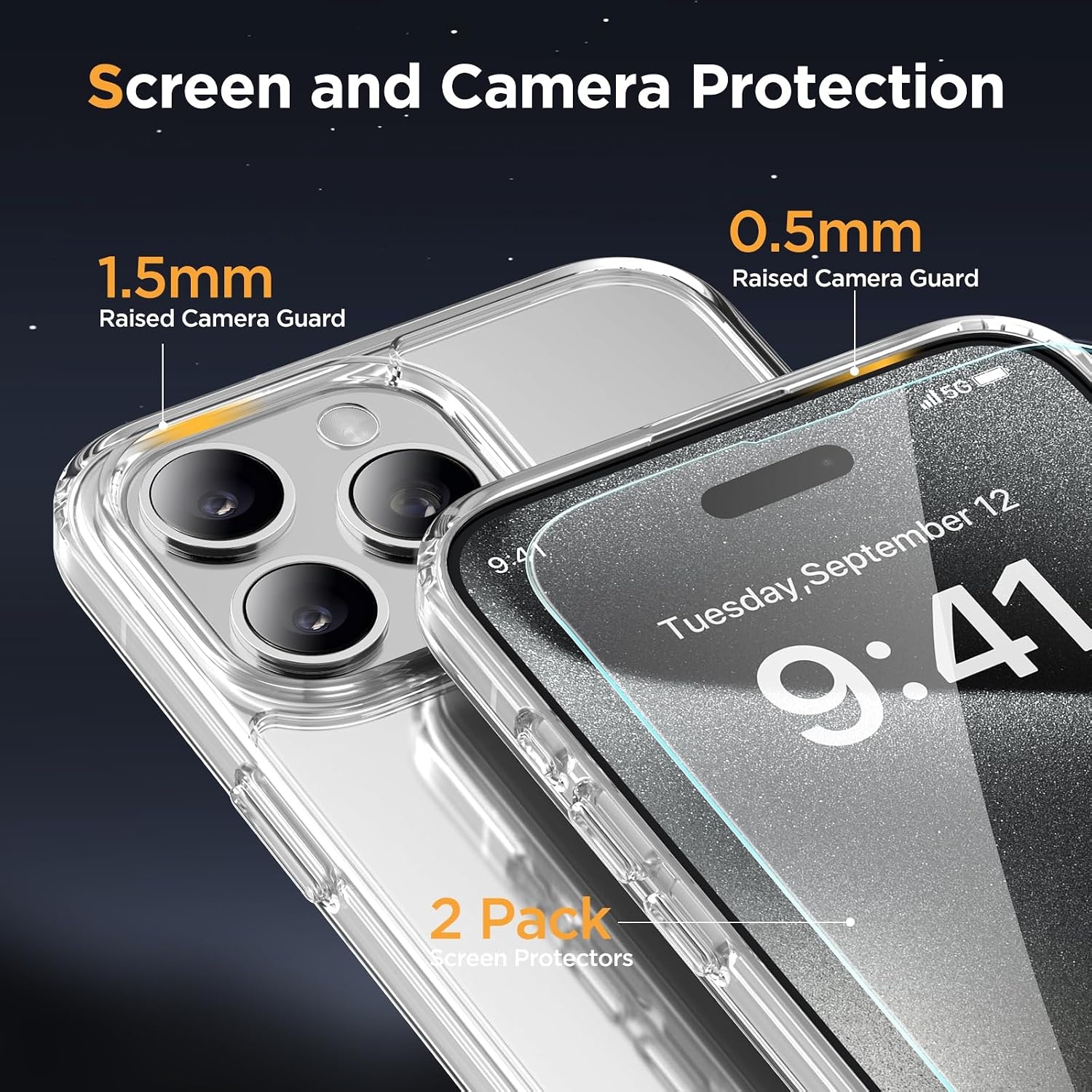 image:imageMiracase for iPhone 16 Pro Matte Series Case Magnetic OrangeClear