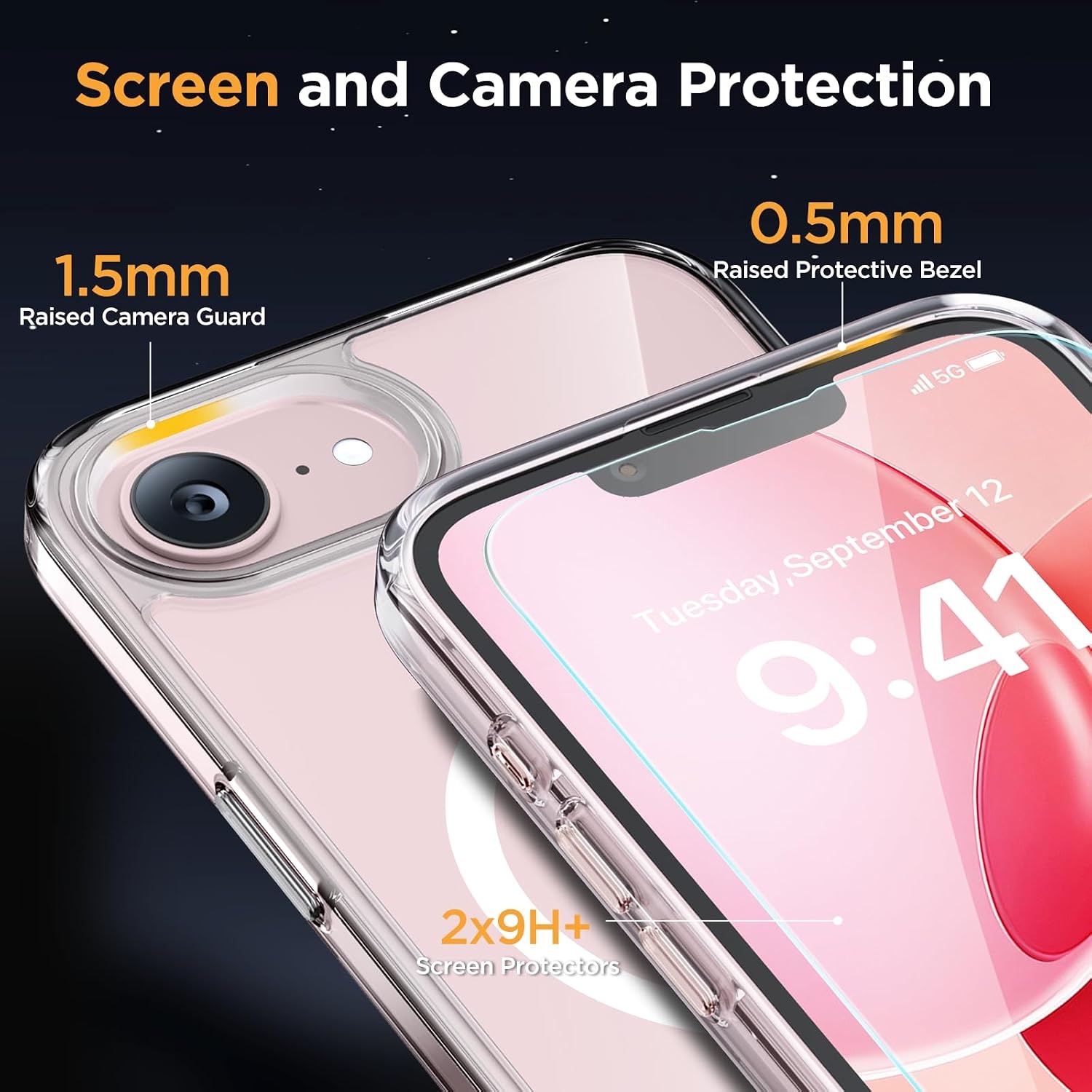 image:imageMiracase for iPhone 16 Pro Matte Series Case Magnetic OrangeClear