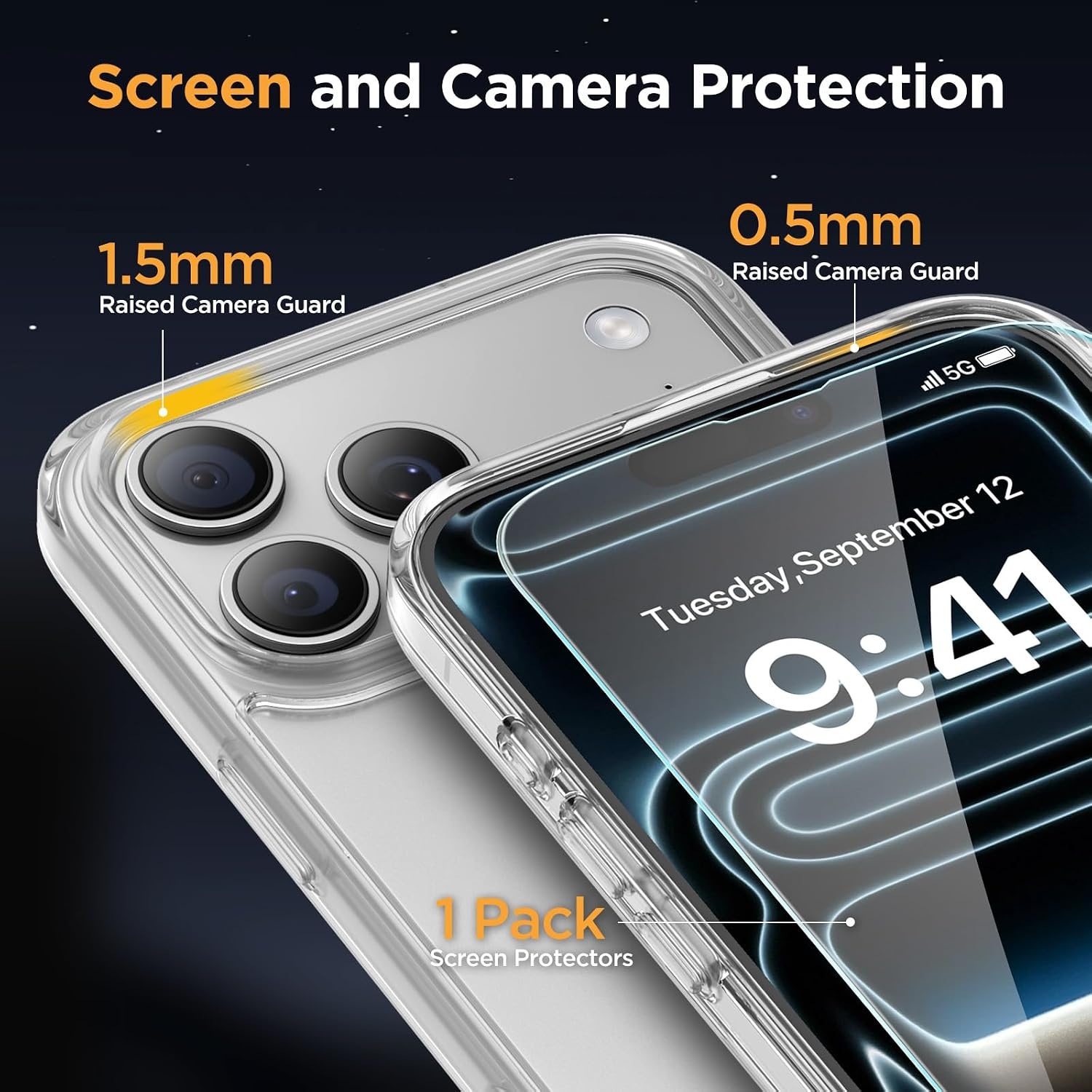 image:imageMiracase for iPhone 16 Pro Matte Series Case Magnetic OrangeClear