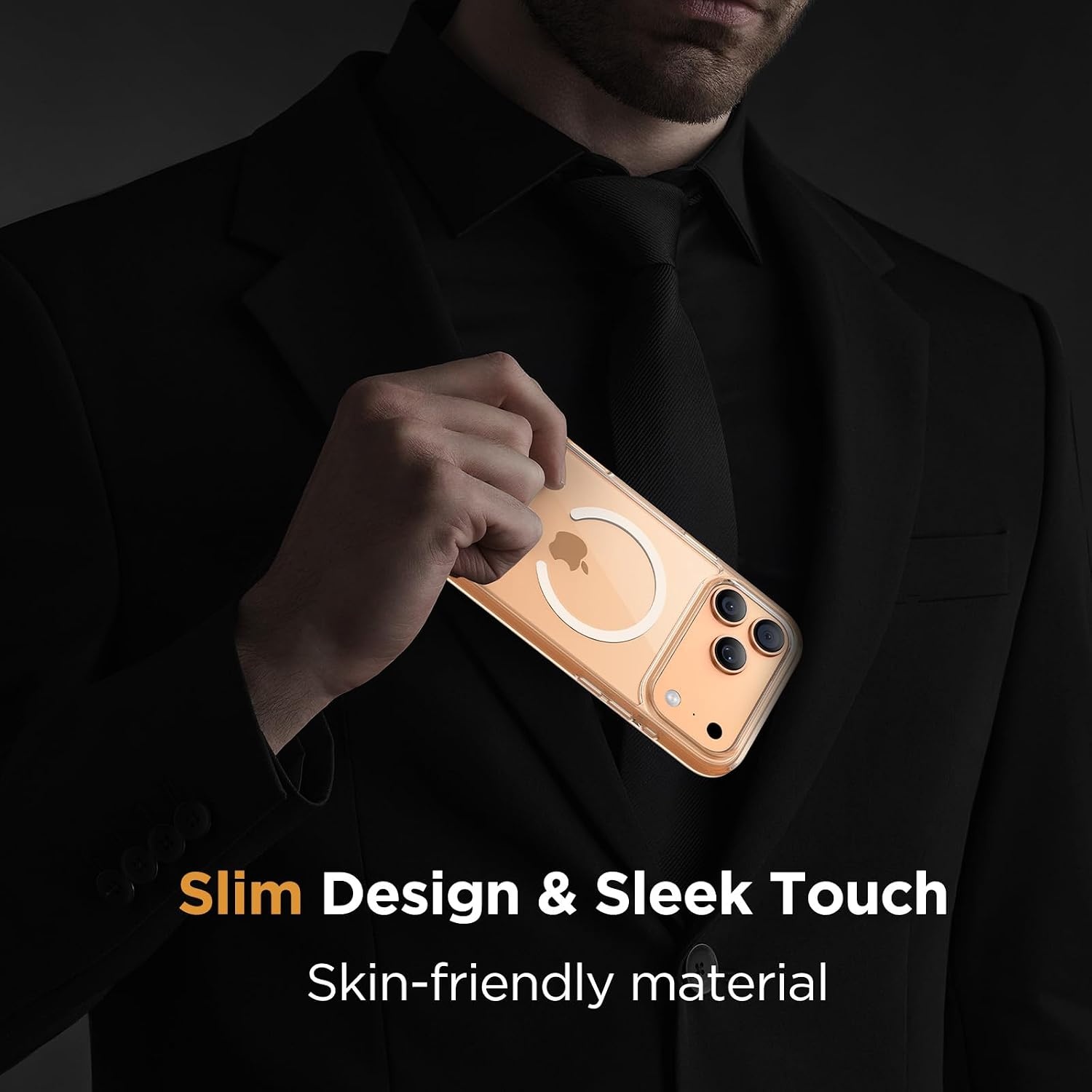 image:imageMiracase for iPhone 16 Pro Matte Series Case Magnetic OrangeClear
