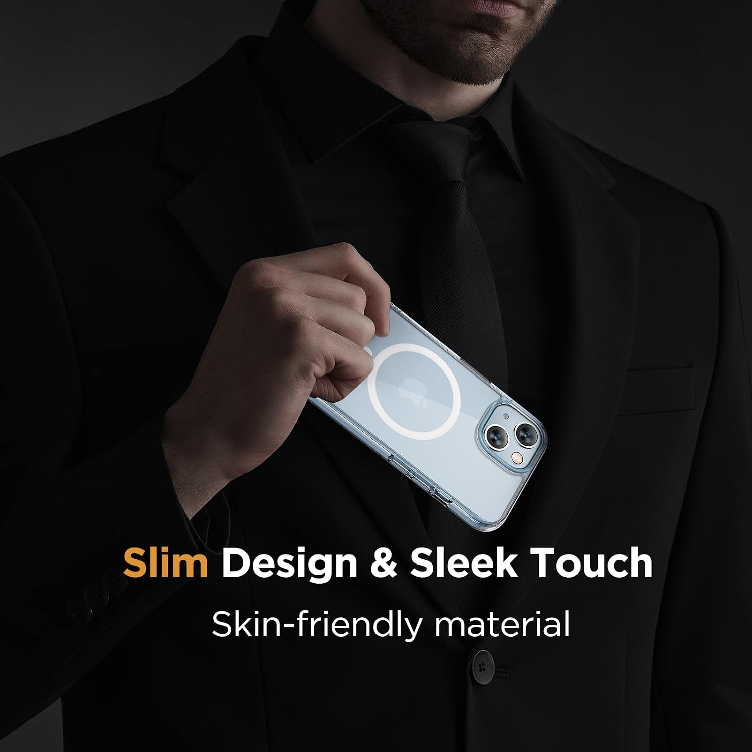 image:imageMiracase for iPhone 16 Pro Matte Series Case Magnetic OrangeClear