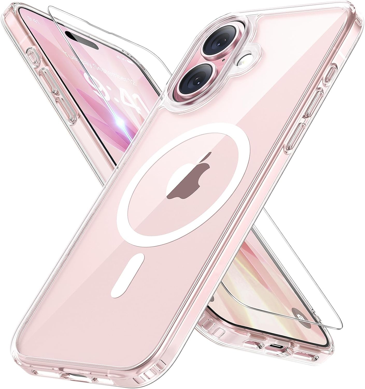 image:imageMiracase for iPhone 16 Pro Matte Series Case Magnetic OrangeClear