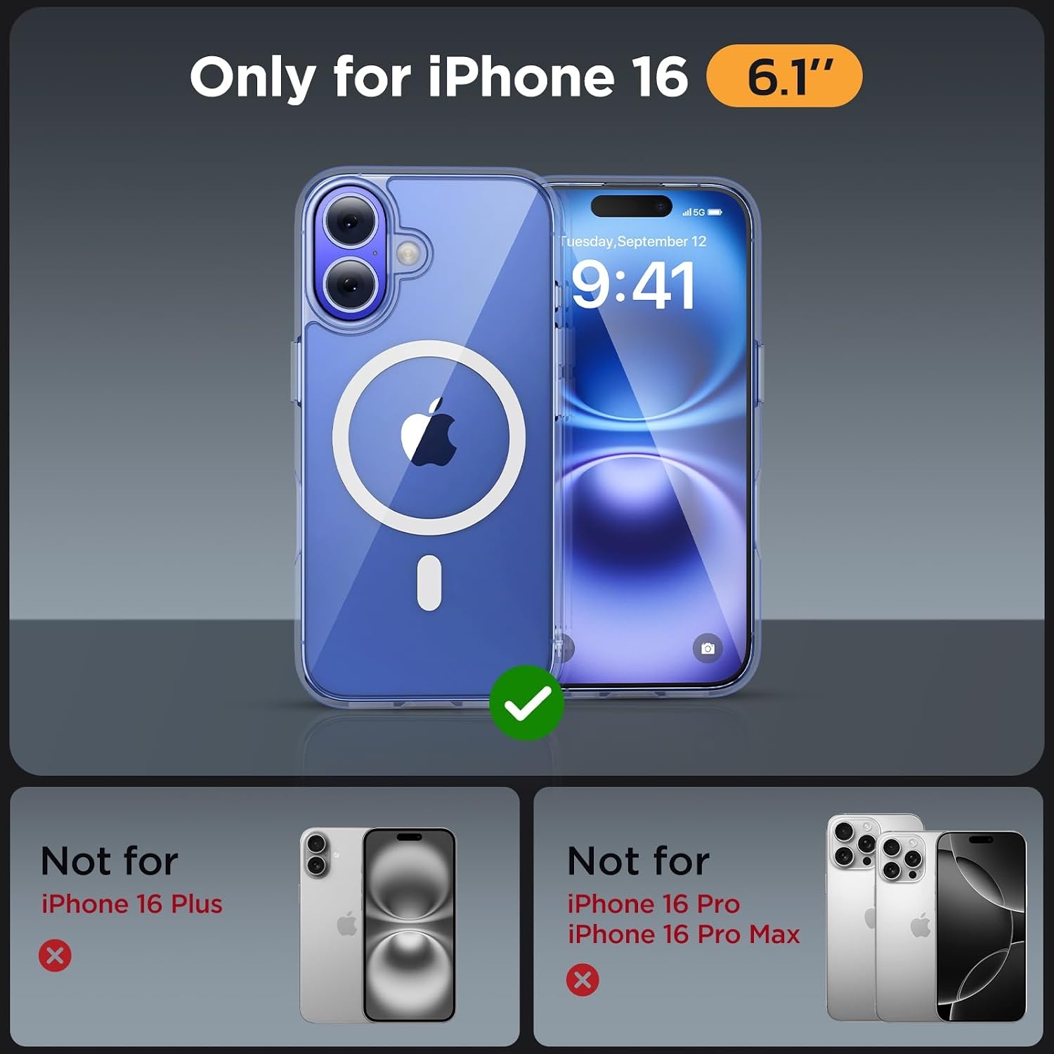 image:imageMiracase for iPhone 16 Pro Matte Series Case Magnetic OrangeClear