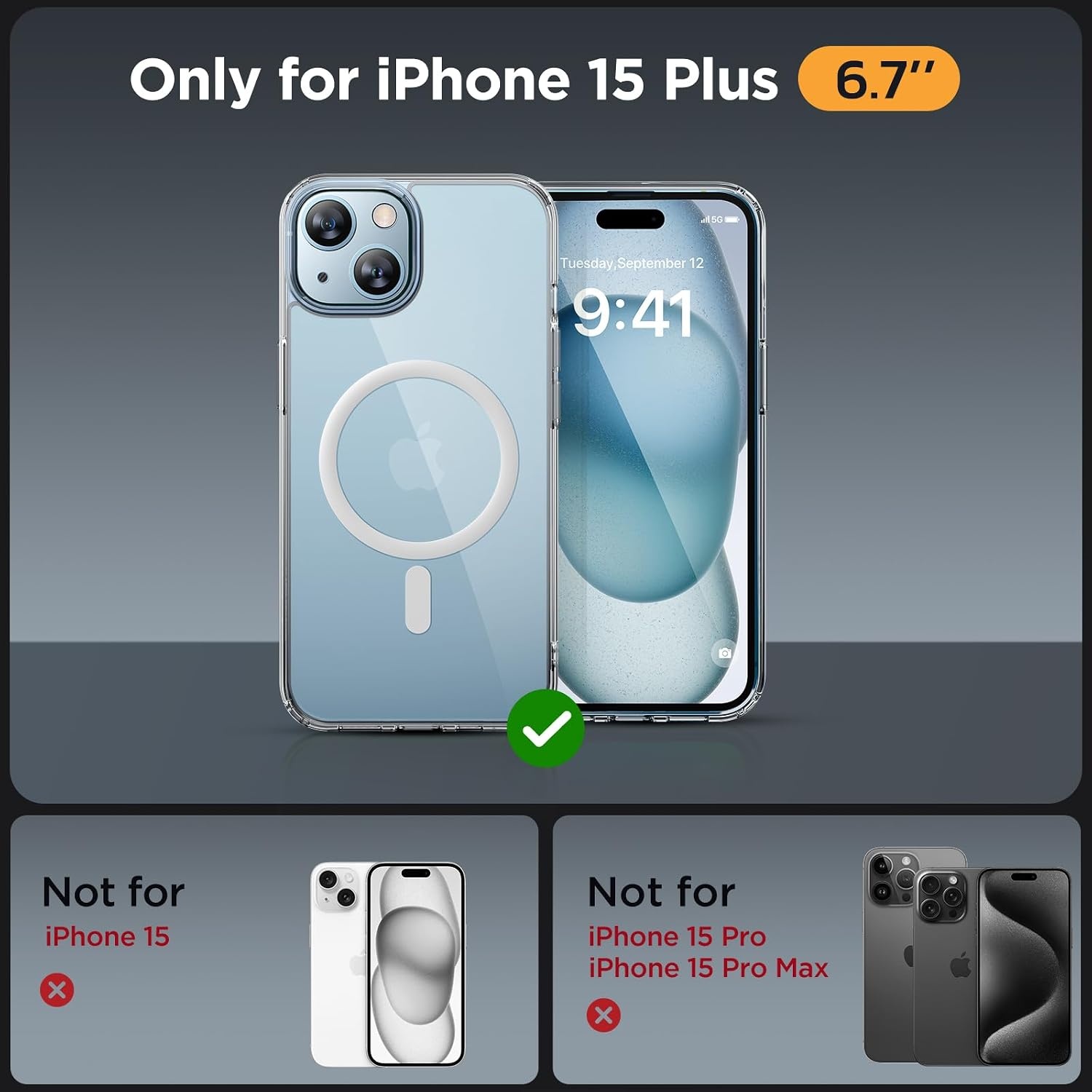 image:imageMiracase for iPhone 16 Pro Matte Series Case Magnetic OrangeClear