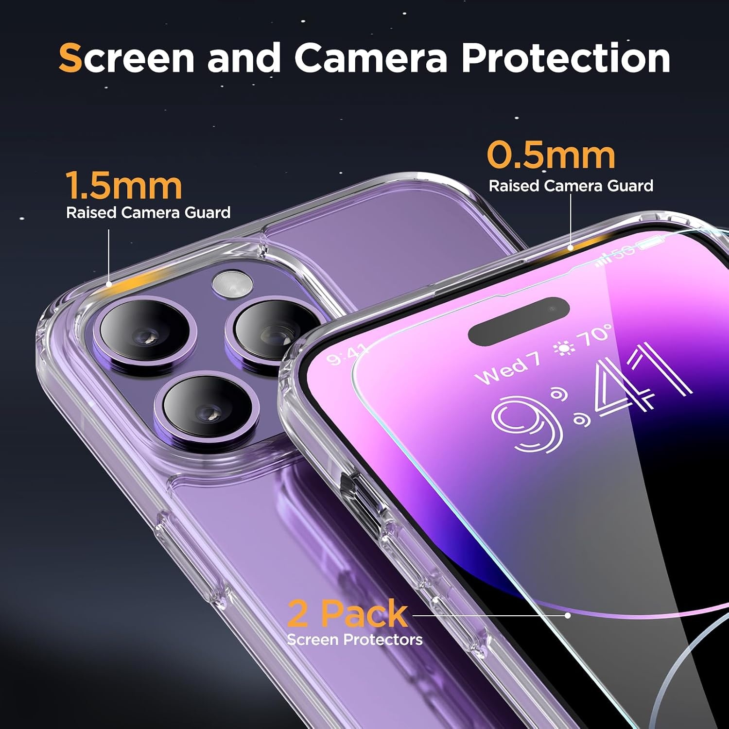 image:imageMiracase for iPhone 16 Pro Matte Series Case Magnetic OrangeClear