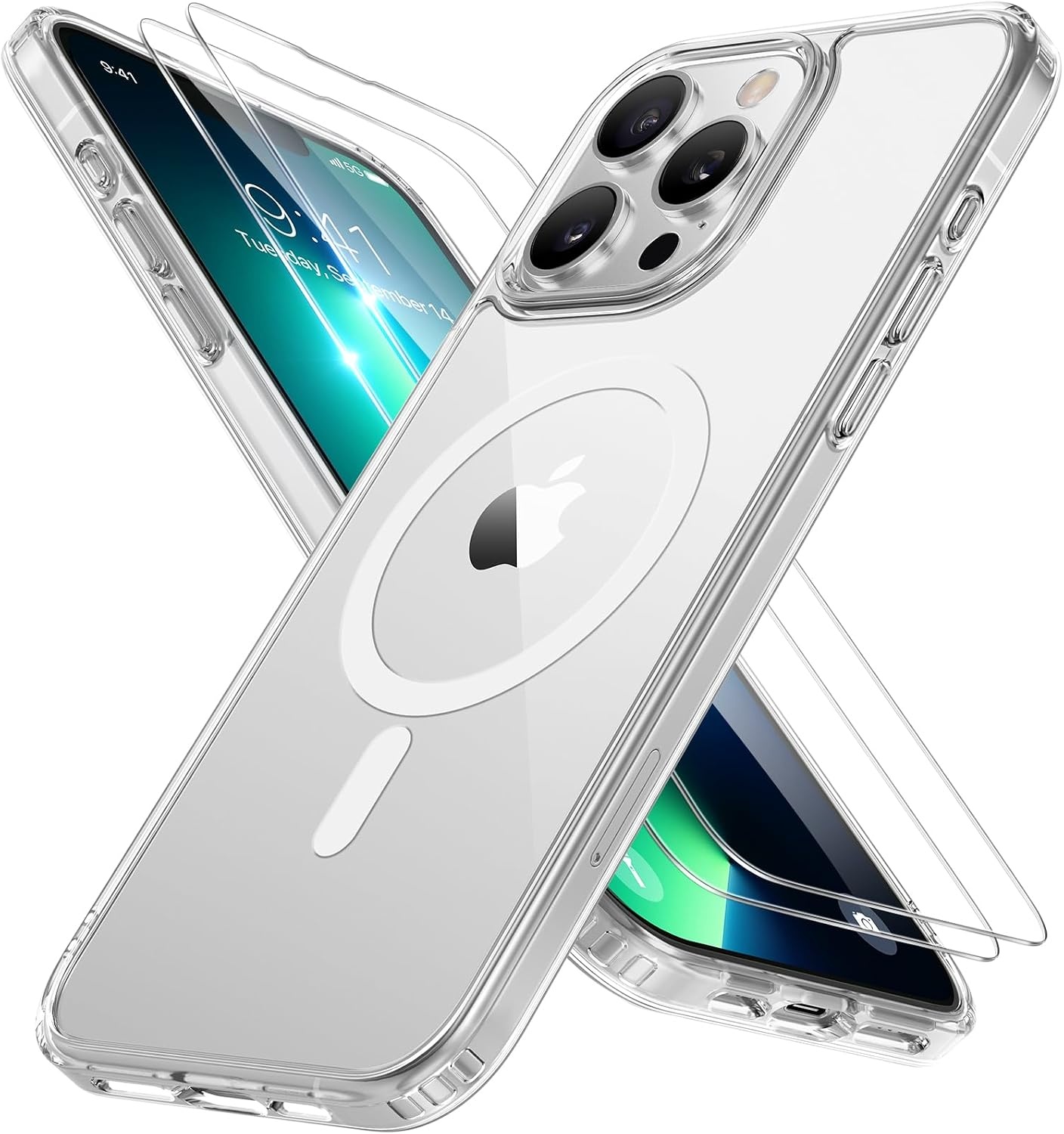 image:imageMiracase for iPhone 16 Pro Matte Series Case Magnetic OrangeClear