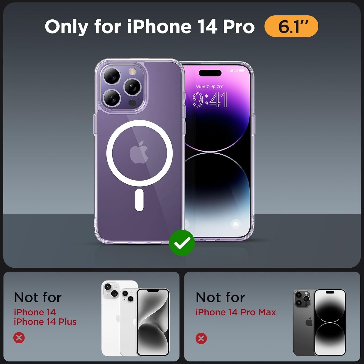 image:imageMiracase for iPhone 16 Pro Matte Series Case Magnetic OrangeClear