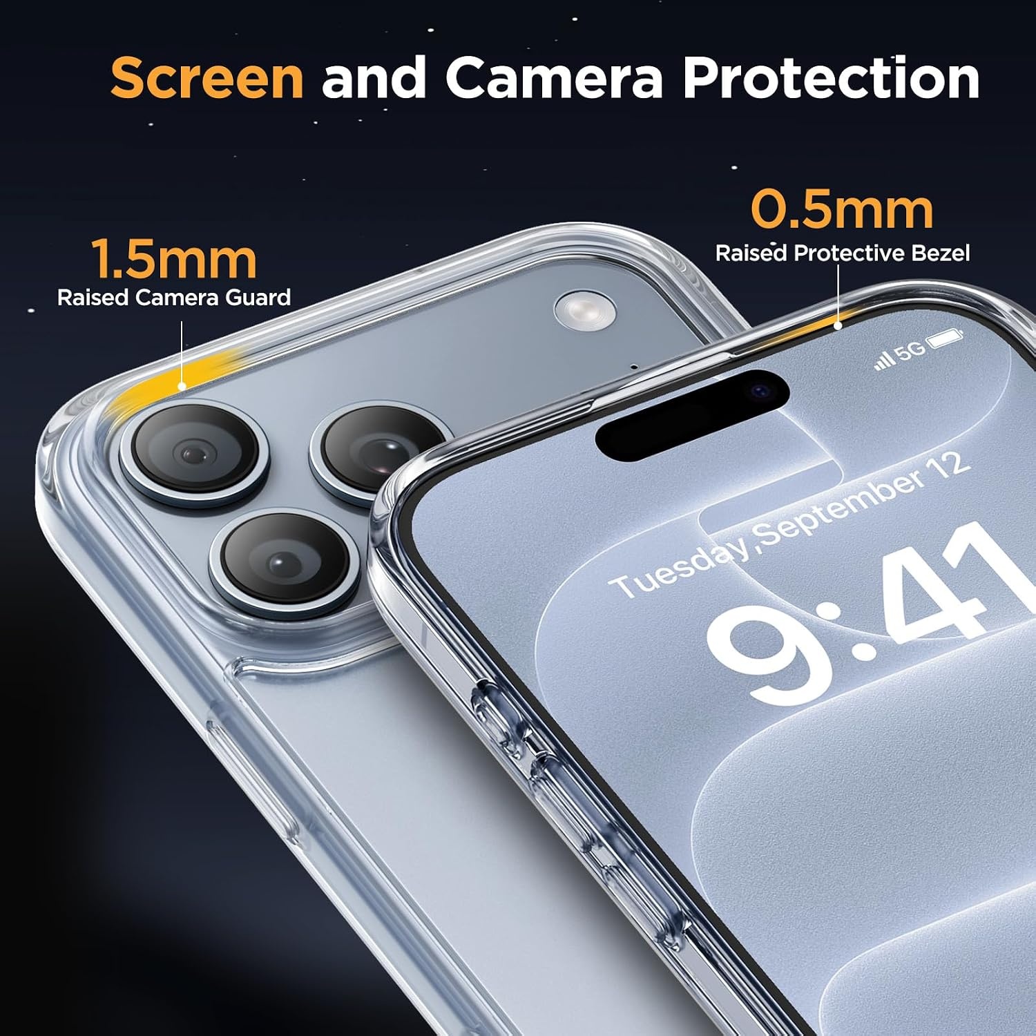 image:imageMiracase for iPhone 16 Pro Matte Series Case Magnetic OrangeClear