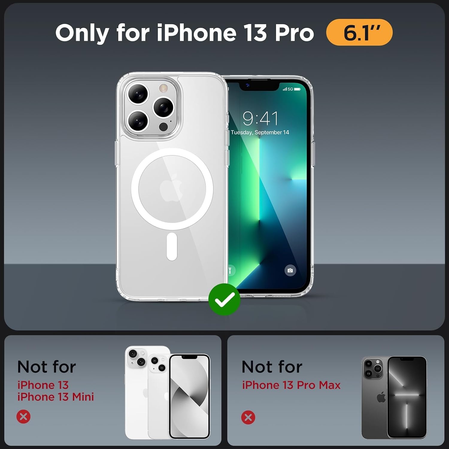 image:imageMiracase for iPhone 16 Pro Matte Series Case Magnetic OrangeClear