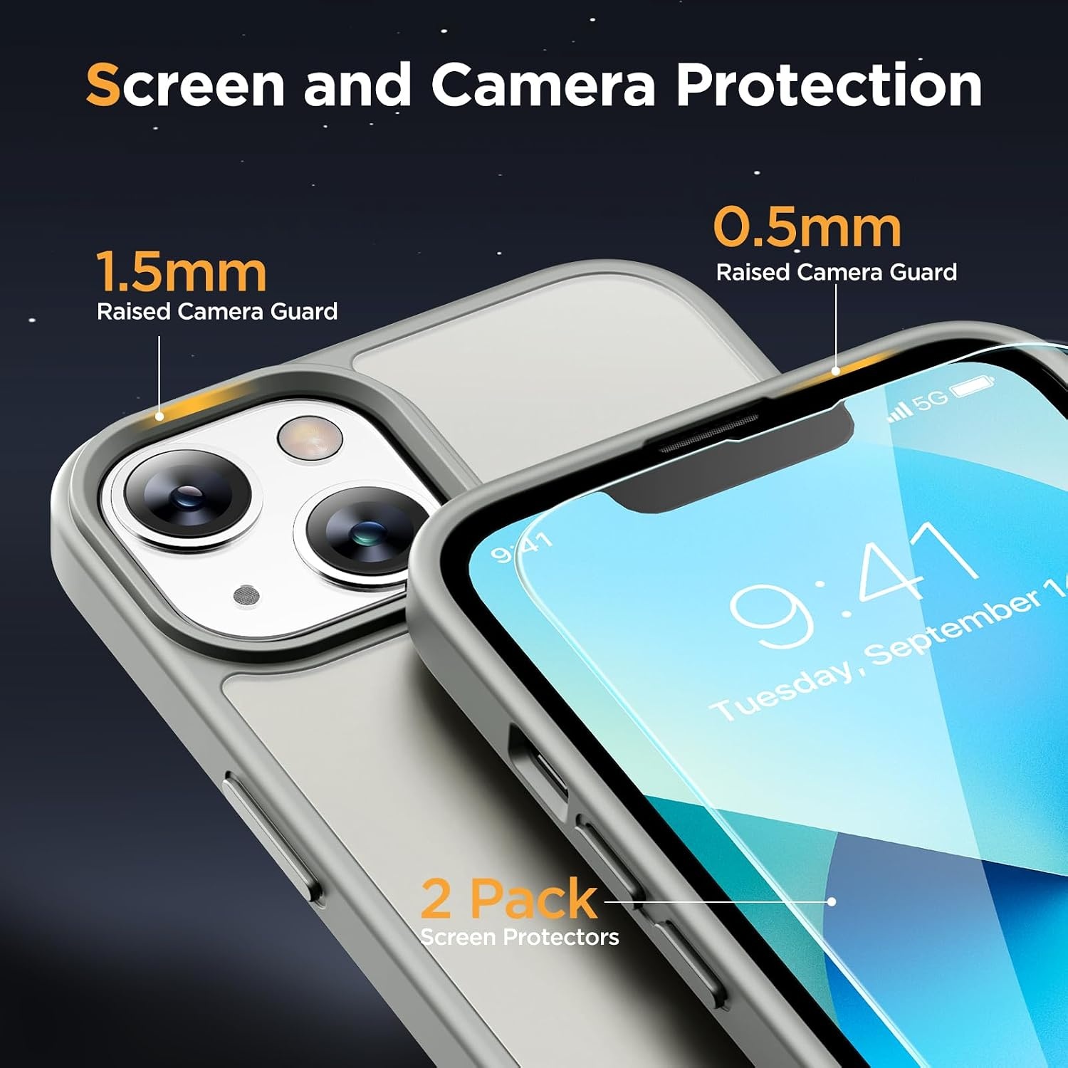 image:imageMiracase for iPhone 16 Pro Matte Series Case Magnetic OrangeGray