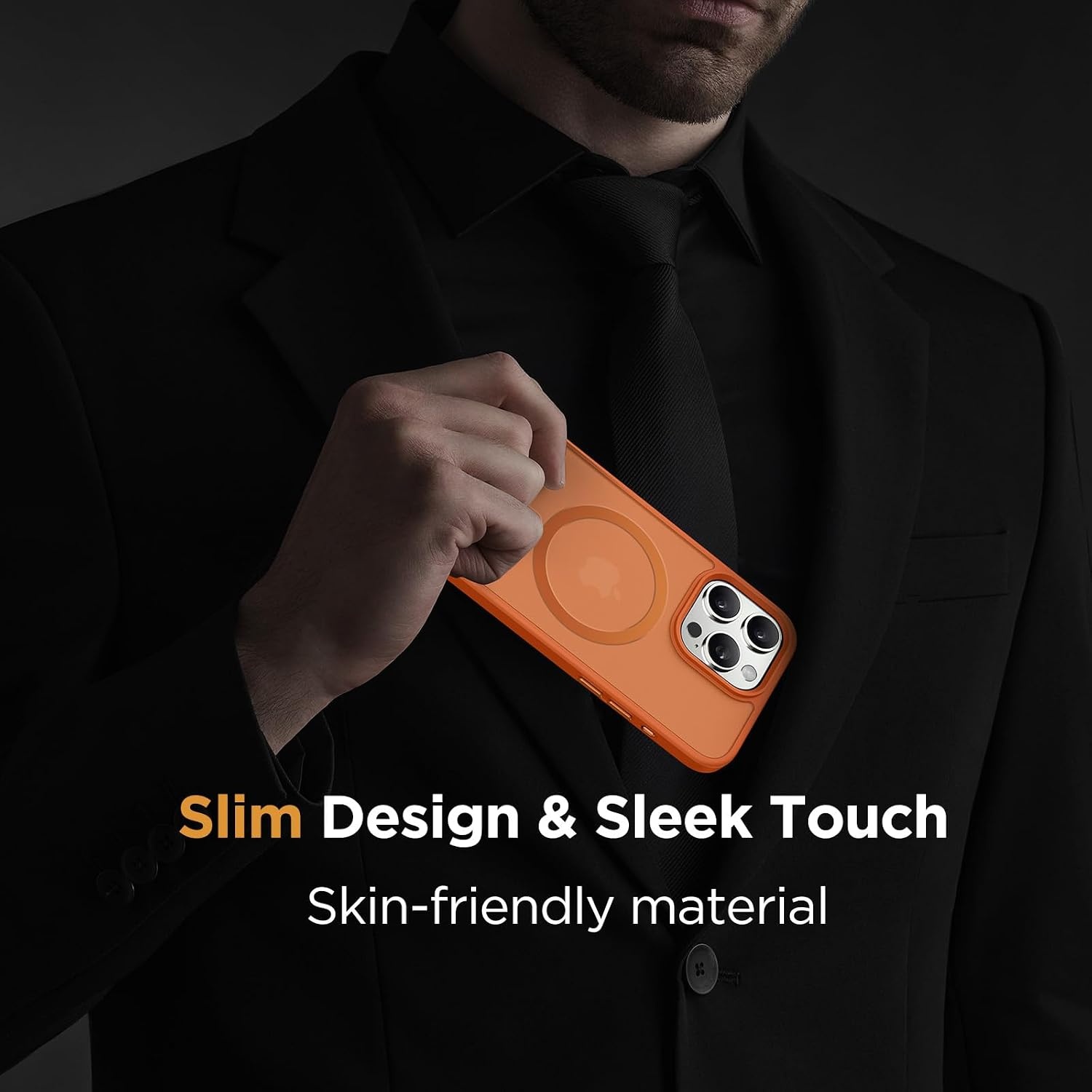 image:imageMiracase for iPhone 16 Pro Matte Series Case Magnetic OrangeOrange