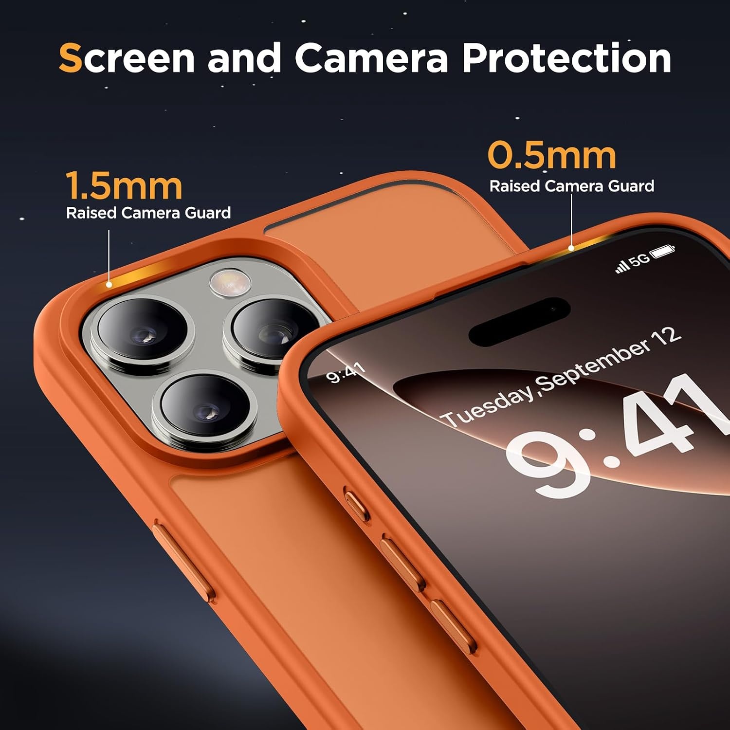 image:imageMiracase for iPhone 16 Pro Matte Series Case Magnetic OrangeOrange