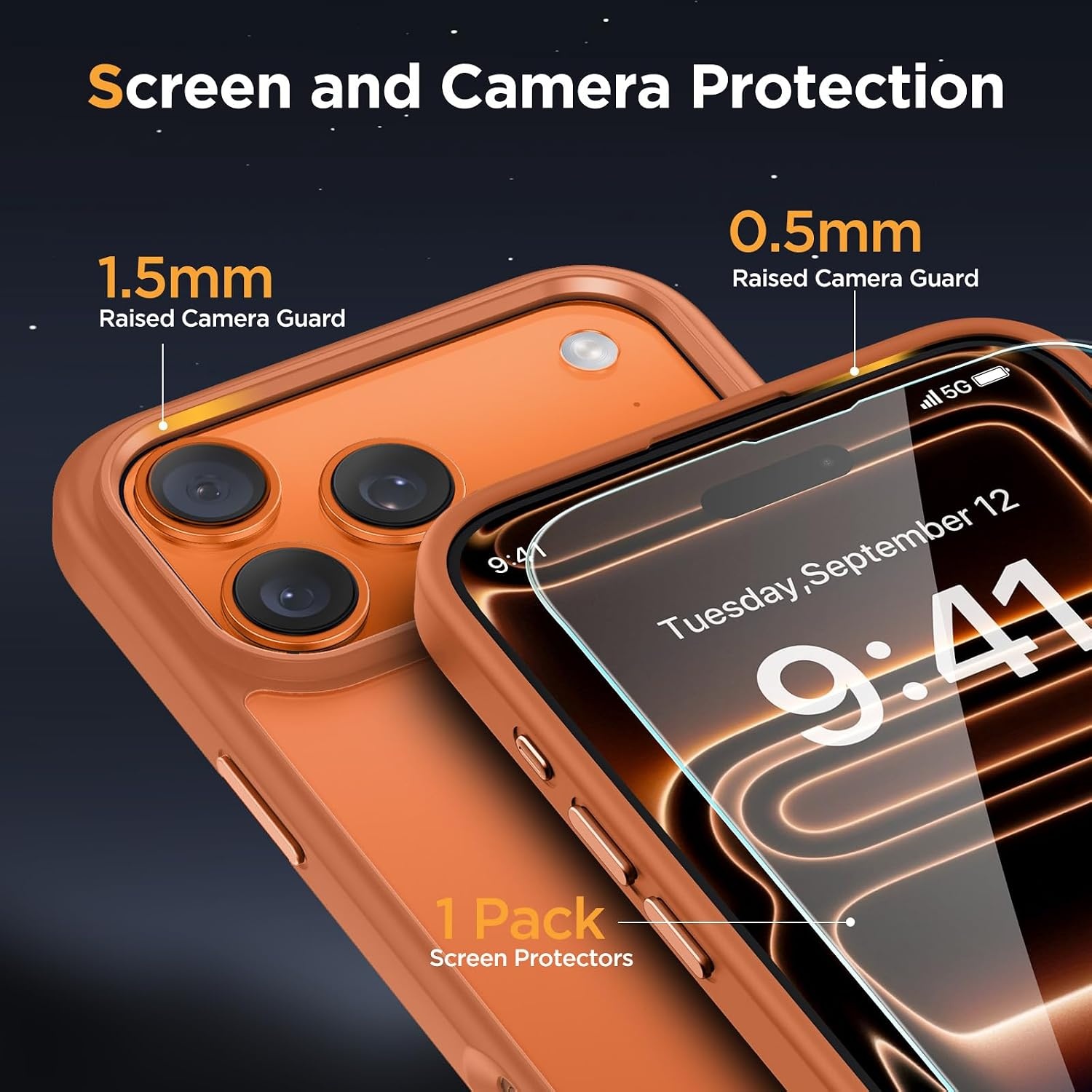 image:imageMiracase for iPhone 16 Pro Matte Series Case Magnetic OrangeOrange