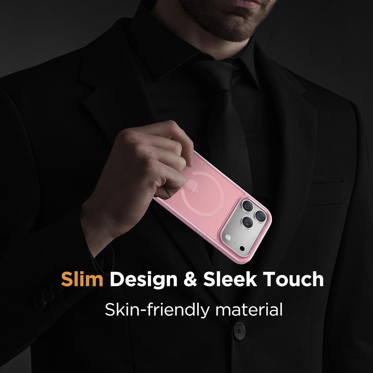 image:imageMiracase for iPhone 16 Pro Matte Series Case Magnetic OrangePink