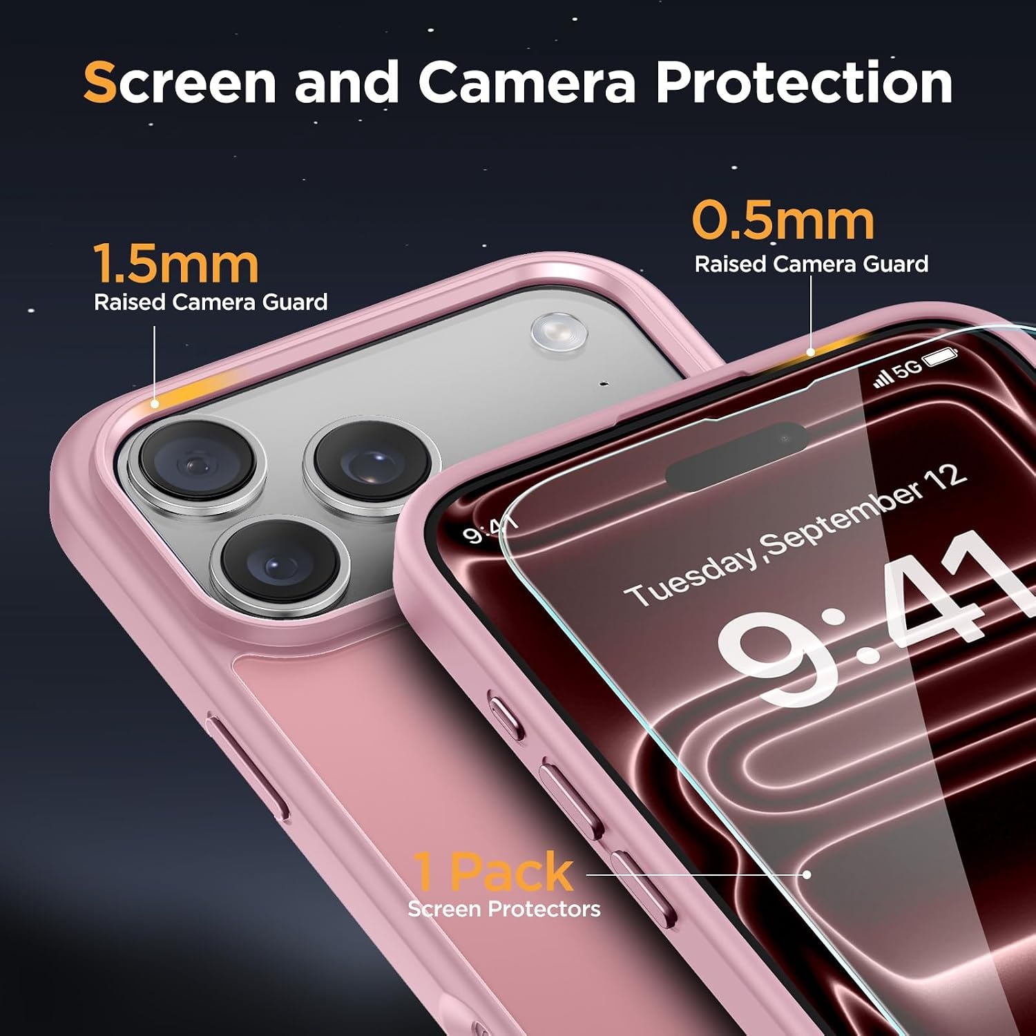 image:imageMiracase for iPhone 16 Pro Matte Series Case Magnetic OrangePink