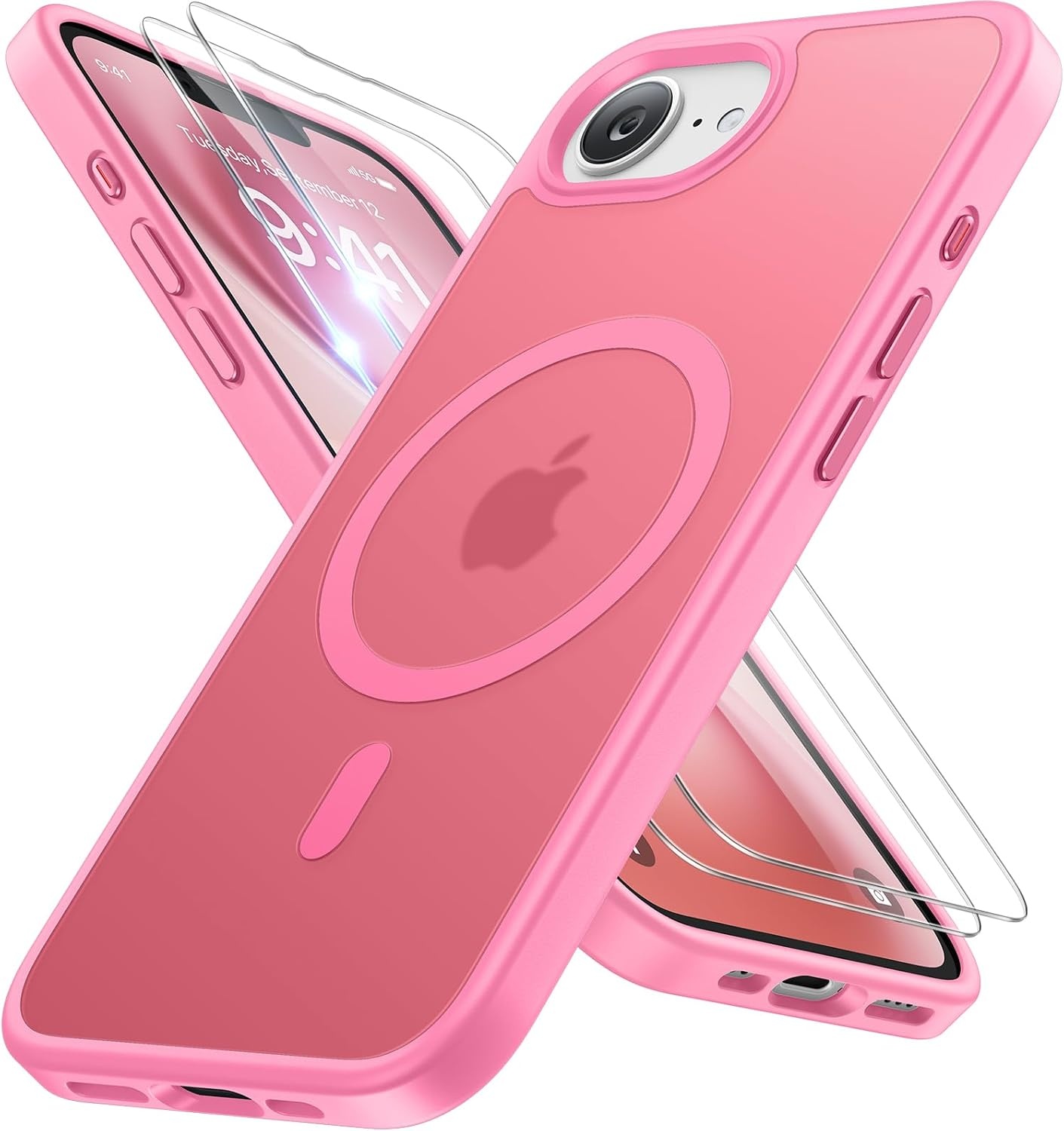 image:imageMiracase for iPhone 16 Pro Matte Series Case Magnetic OrangePink