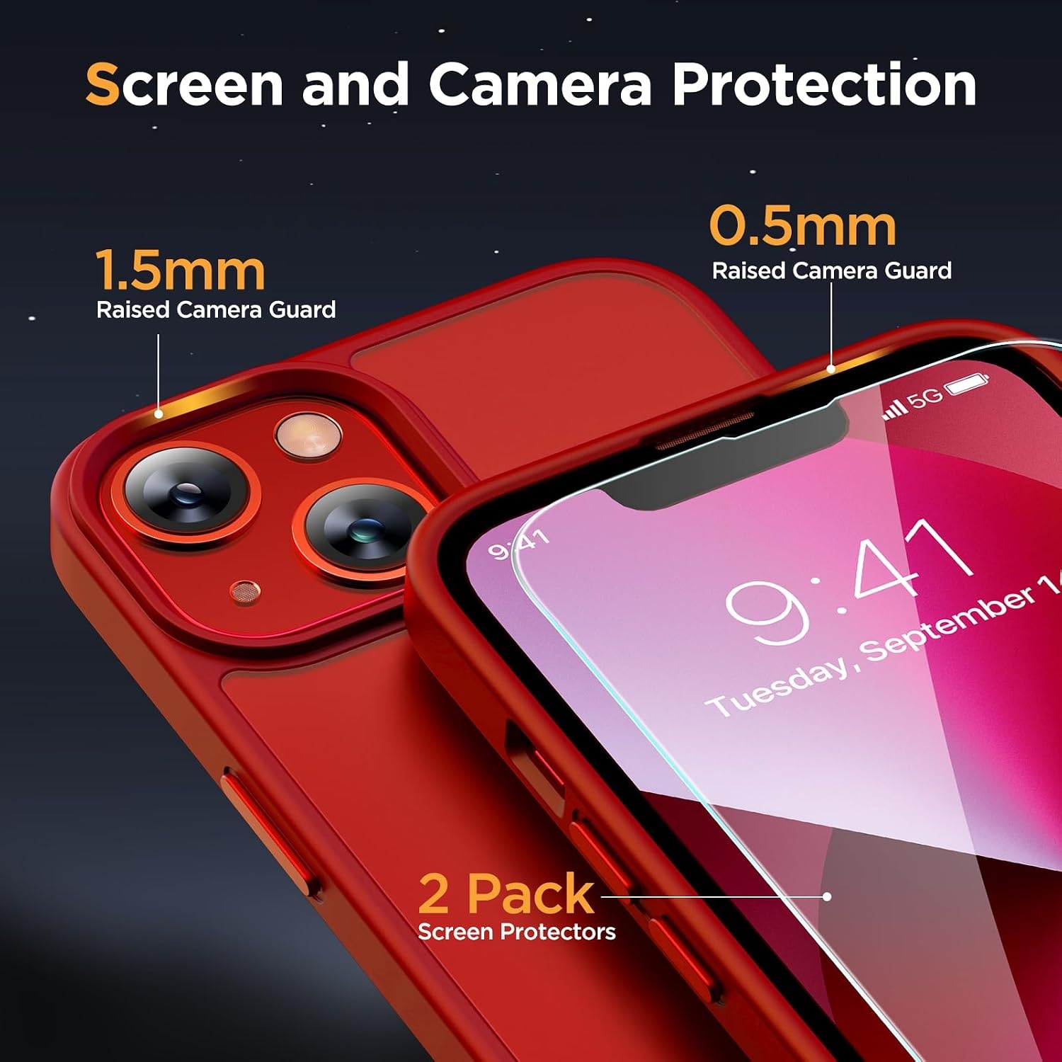 image:imageMiracase for iPhone 16 Pro Matte Series Case Magnetic OrangeRed