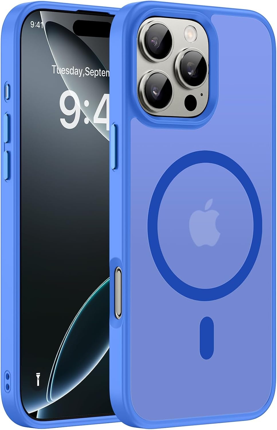 image:imageMiracase for iPhone 16 Pro Matte Series Case Magnetic OrangeSea Blue
