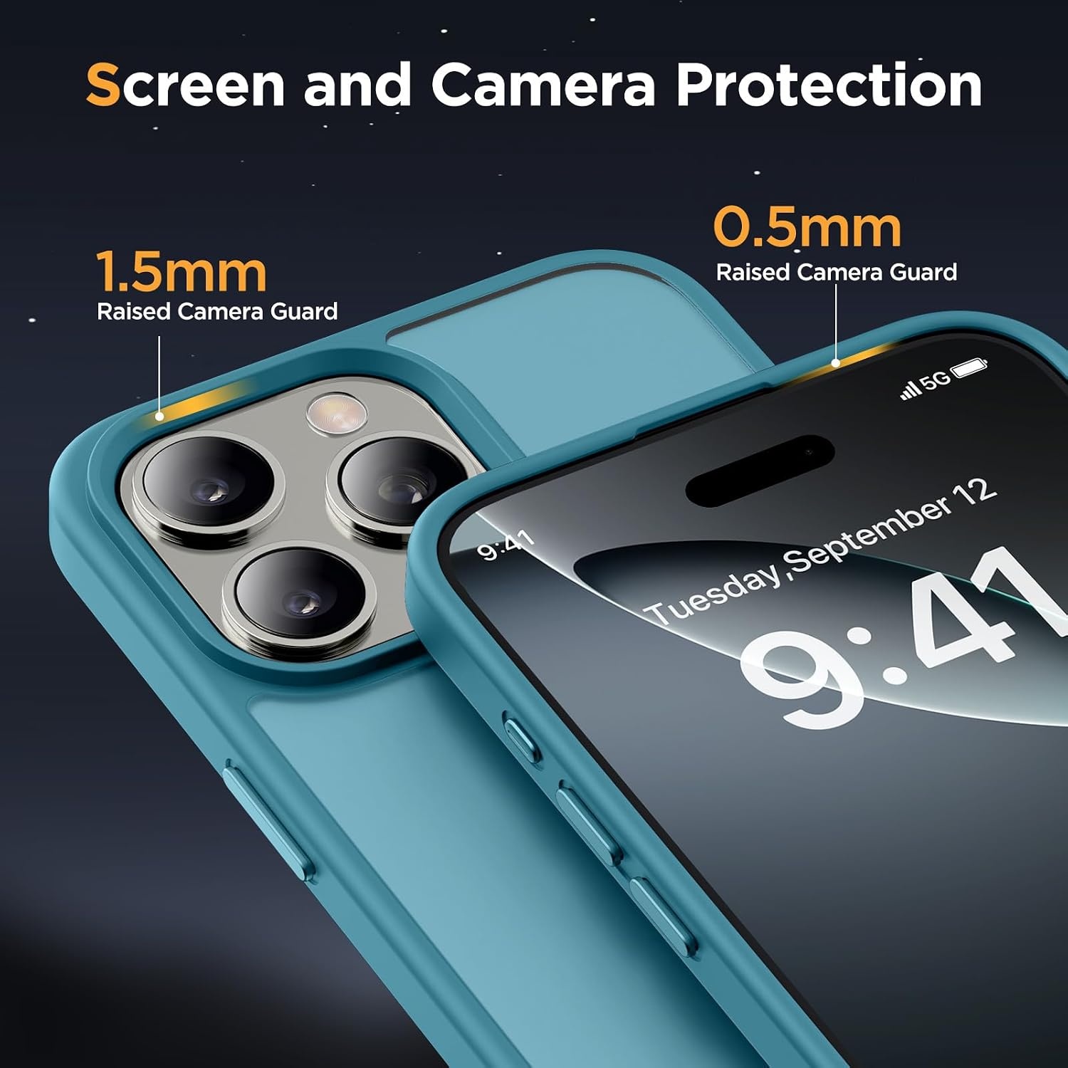 image:imageMiracase for iPhone 16 Pro Matte Series Case Magnetic OrangeTeal