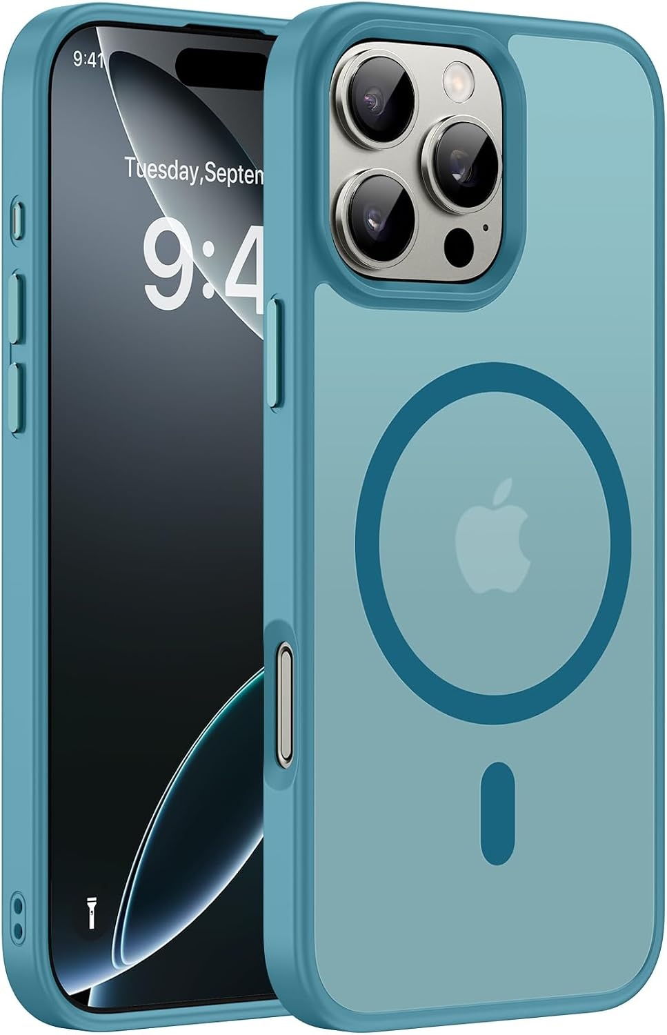 image:imageMiracase for iPhone 16 Pro Matte Series Case Magnetic OrangeTeal