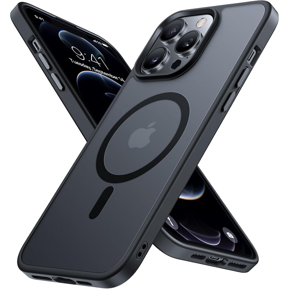 image:imageMiracase for iPhone 16 Pro Matte Series Case Magnetic OrangeBlack