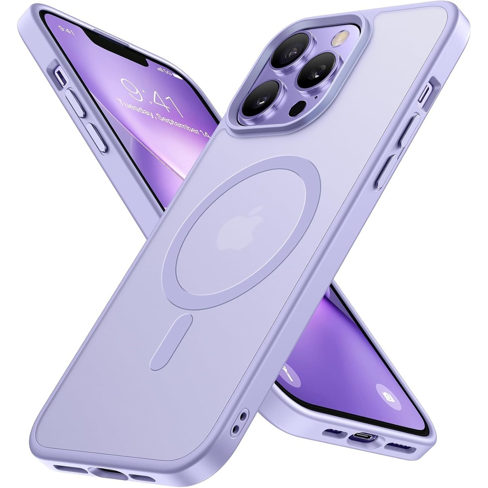 image:imageMiracase for iPhone 16 Pro Matte Series Case Magnetic OrangeLight Purple