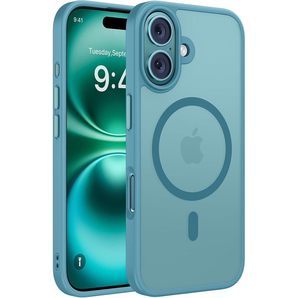 image:imageMiracase for iPhone 16 Pro Matte Series Case Magnetic OrangeTeal
