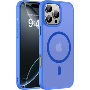 Miracase for iPhone 16 Pro Matte Series Case, Magnetic, Orange(Blue)