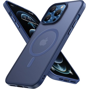 Miracase for iPhone 16 Pro Matte Series Case, Magnetic, Orange(Dark Blue)