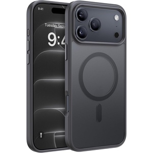 Miracase for iPhone 16 Pro Matte Series Case, Magnetic, Orange(Deep Gray)