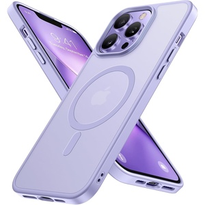 Miracase for iPhone 16 Pro Matte Series Case, Magnetic, Orange(Light Purple)