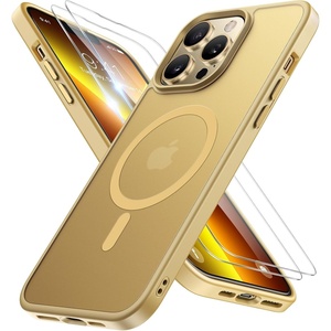 Miracase for iPhone 16 Pro Matte Series Case, Magnetic, Orange(Light Yellow)