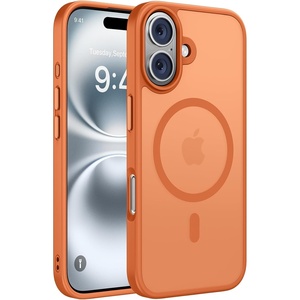 Miracase for iPhone 16 Pro Matte Series Case, Magnetic, Orange(Orange)