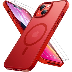 Miracase for iPhone 16 Pro Matte Series Case, Magnetic, Orange(Red)