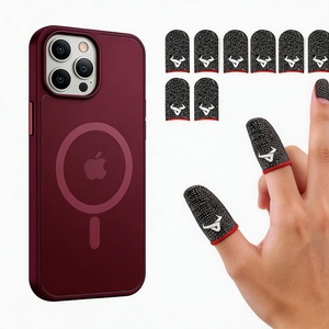 Miracase for iPhone 16 Pro Matte Series Case, Magnetic, Orange(Wine Red)