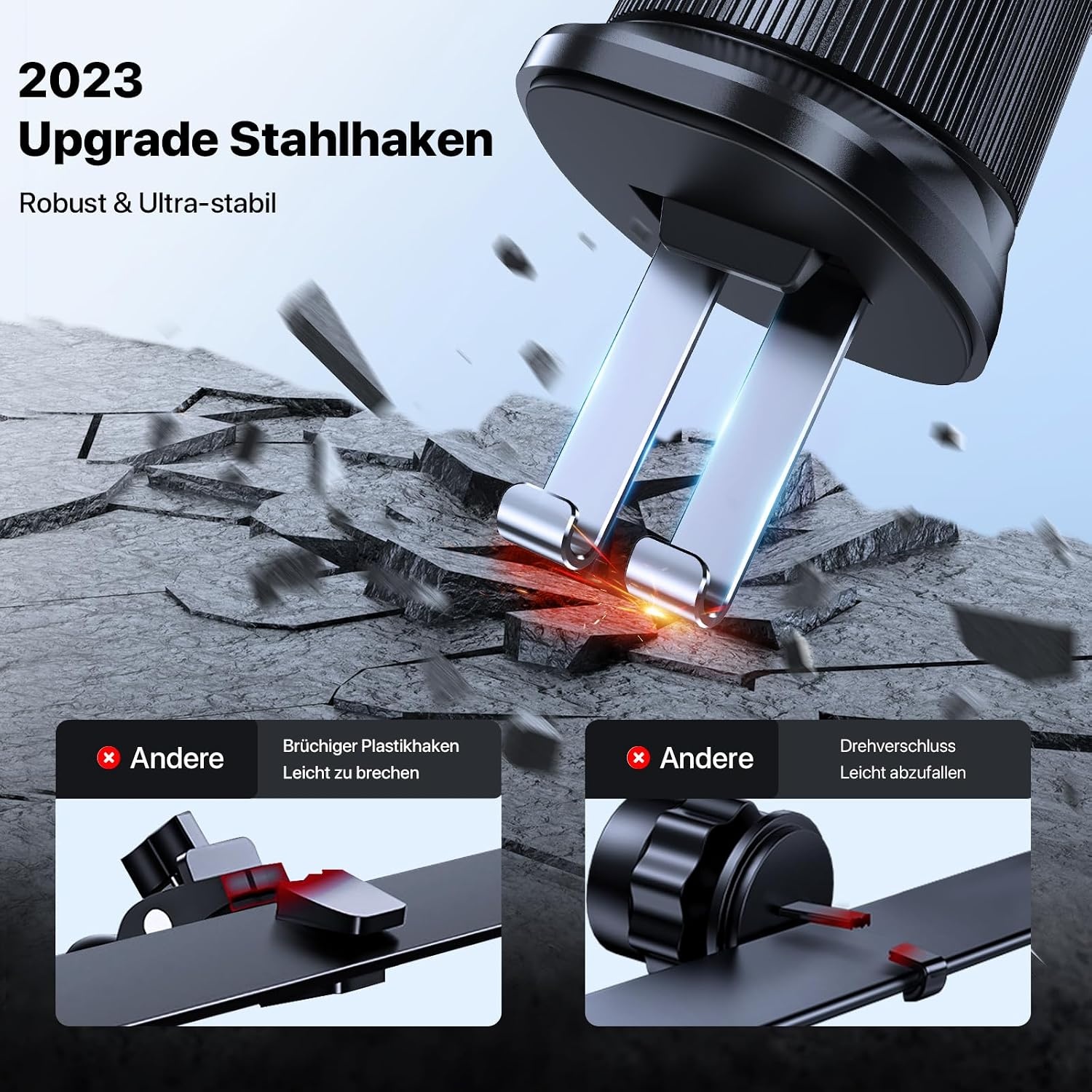 image:imageMiracase Car Phone Holder 2025 Upgraded Stable Air Vent Mount 360 Rotatable for iPhone Samsung GoogleBlack