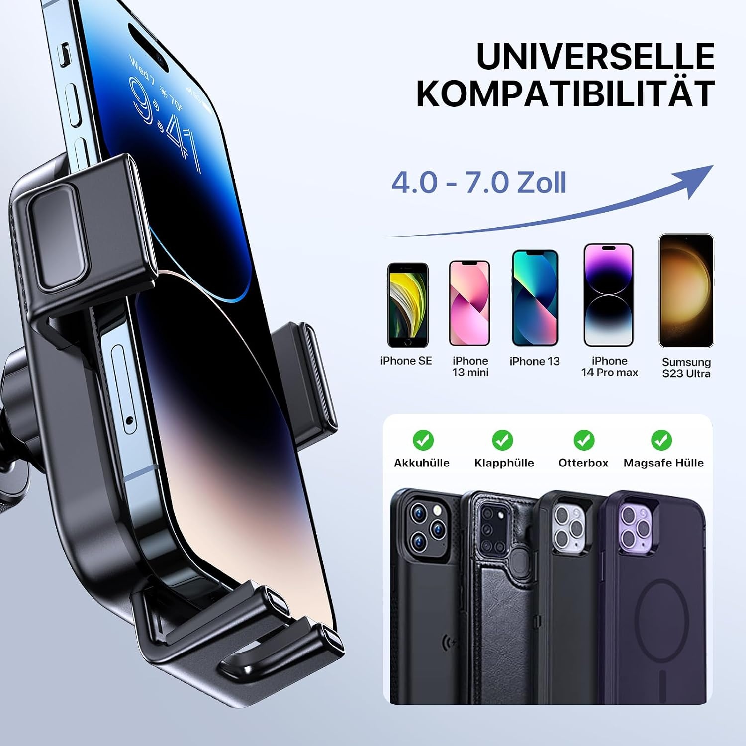 image:imageMiracase Car Phone Holder 2025 Upgraded Stable Air Vent Mount 360 Rotatable for iPhone Samsung GoogleBlack