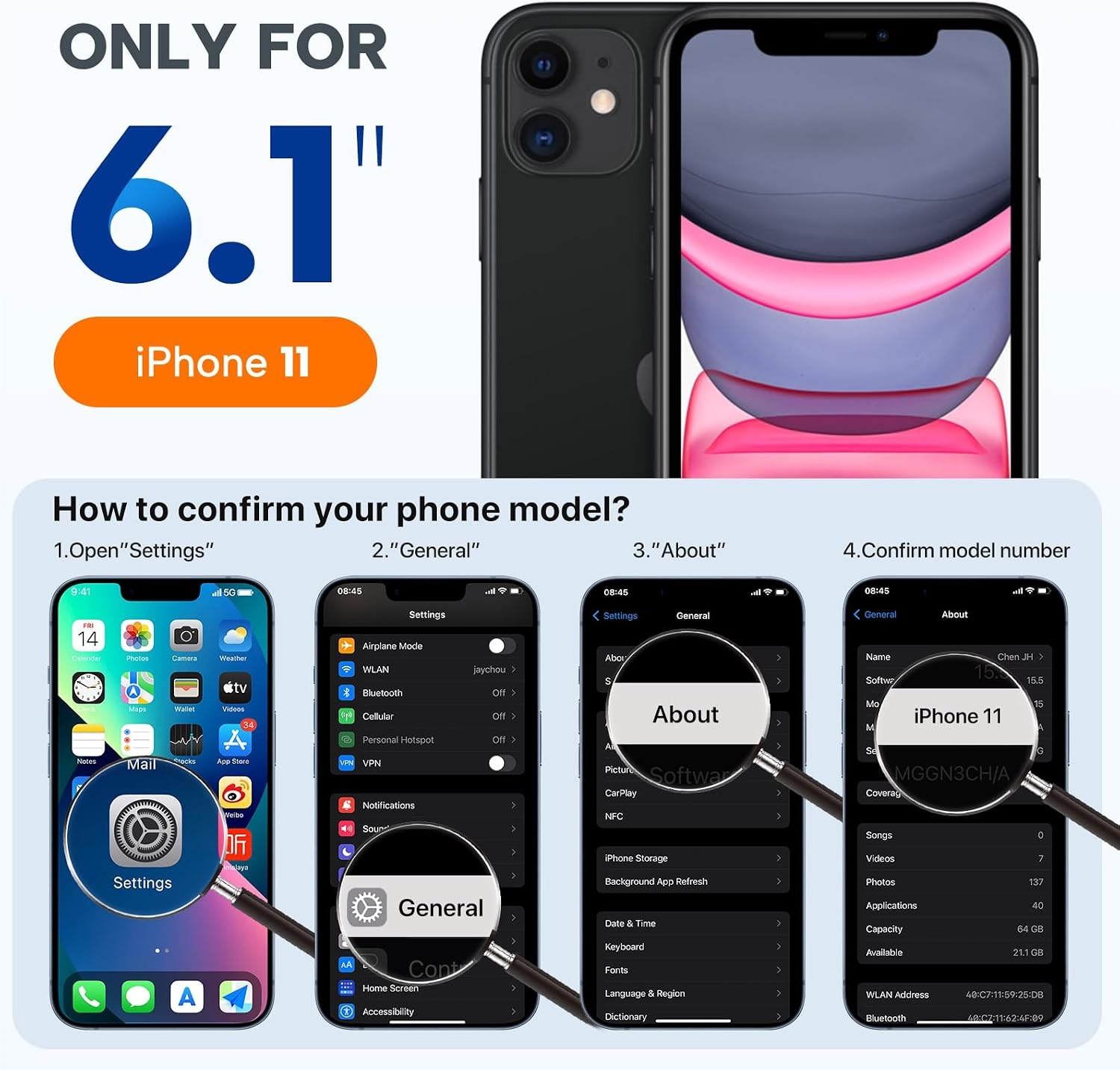 image:imageMiracase Silicone amp Magnetic for iPhone 11 Phone Case Dark Black