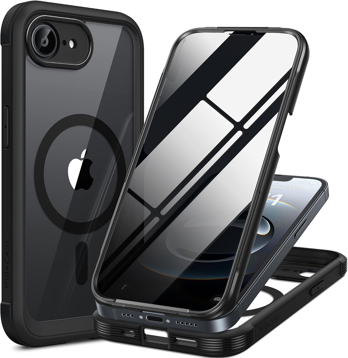 image:imageMiracase for iPhone 18 Pro Case with Privacy Screen Protector BlackBlack