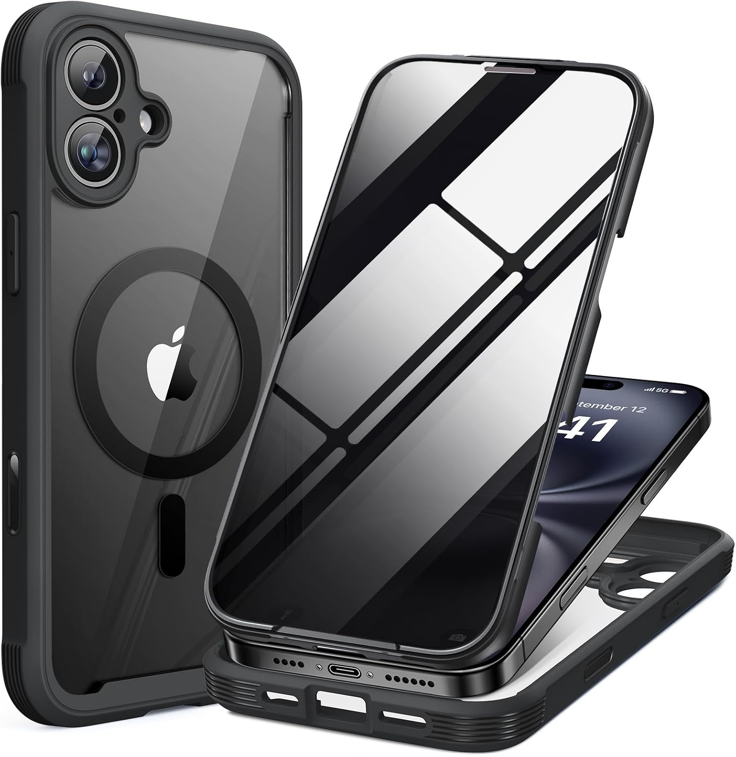 image:imageMiracase for iPhone 18 Pro Case with Privacy Screen Protector BlackBlack