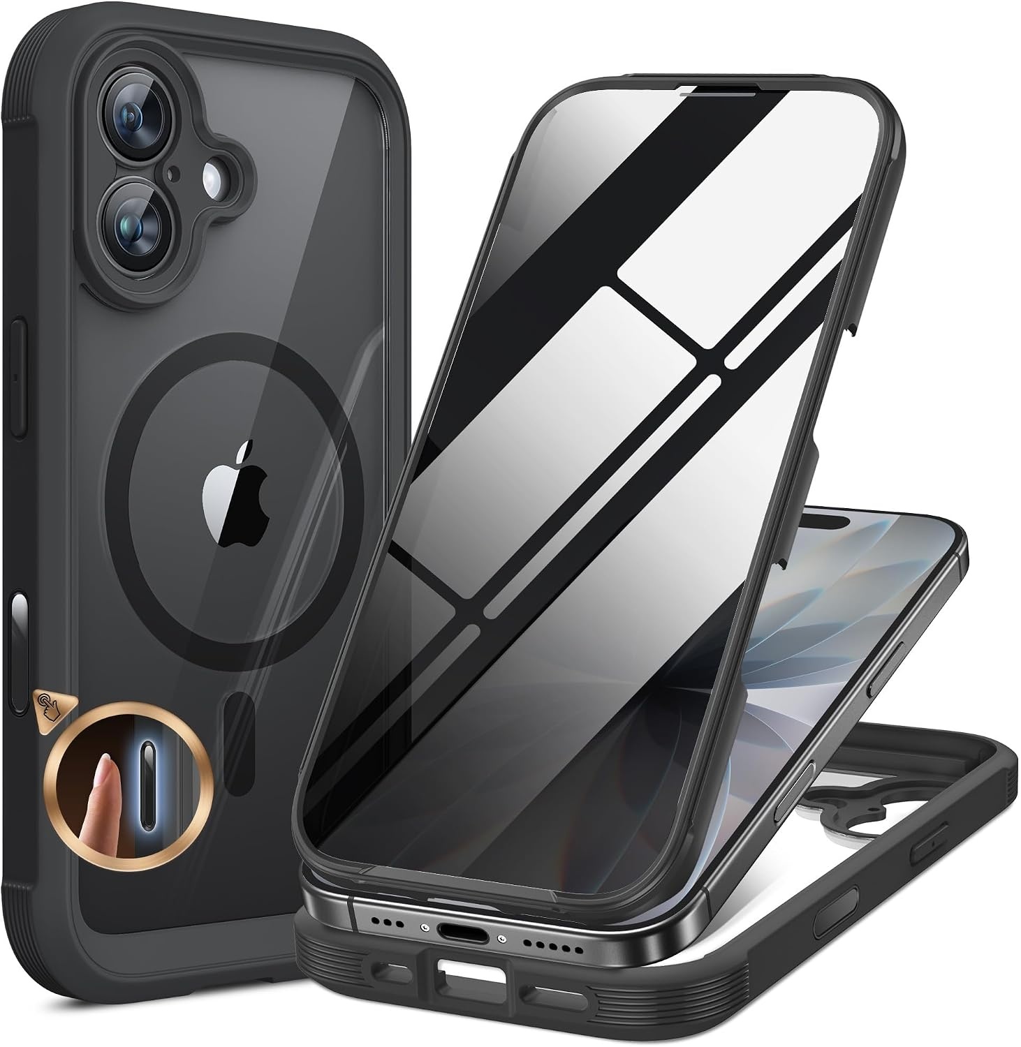 image:imageMiracase for iPhone 18 Pro Case with Privacy Screen Protector BlackBlack