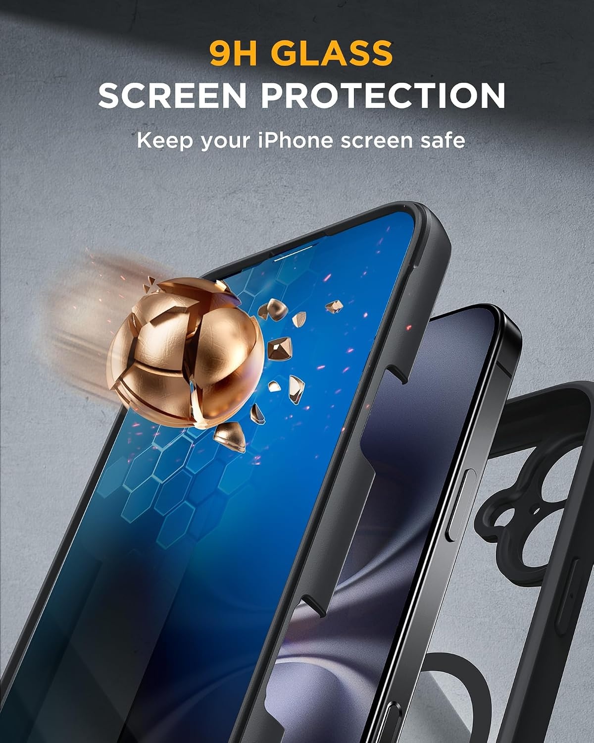 image:imageMiracase for iPhone 18 Pro Case with Privacy Screen Protector BlackBlack