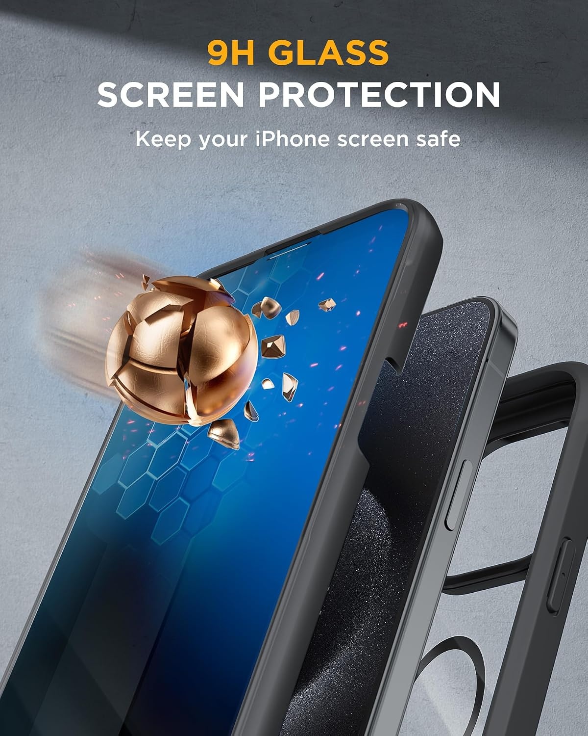 image:imageMiracase for iPhone 18 Pro Case with Privacy Screen Protector BlackBlack